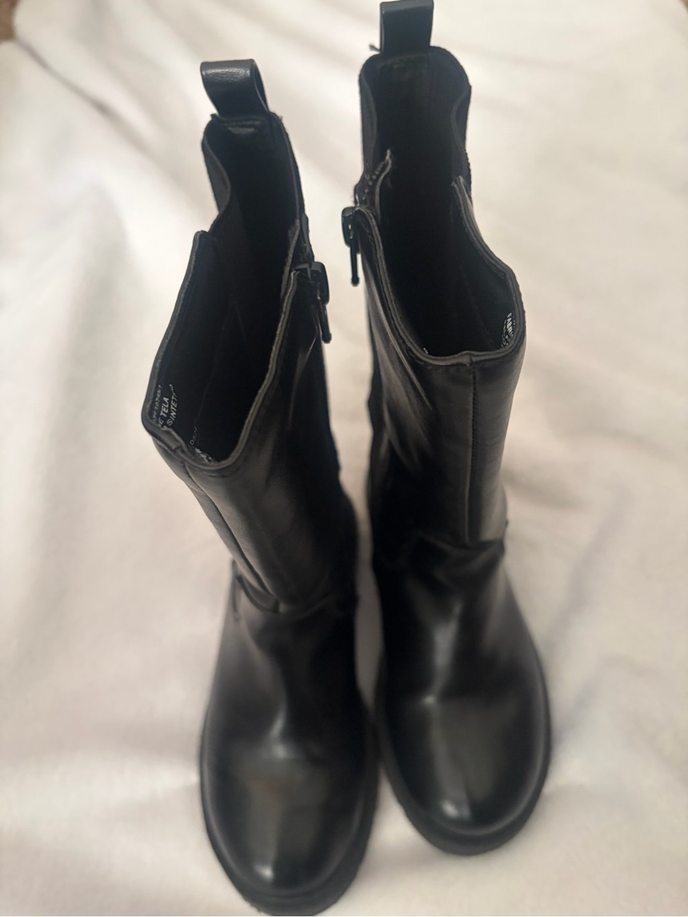 Girls black boots, size 12